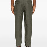 Pantaloni con pieghe e regolazione laterale in verde Briglia 1949 - uomo 