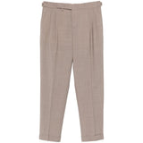 Pantaloni con pieghe e risvolto in marrone Briglia 1949- donna 