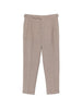 Women's Briglia 1949 Brown Pleated Trousers with Cuffs