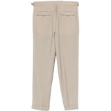 Pantaloni a pieghe con cintura in beige Briglia 1949- donna 
