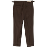 Pantaloni con fibbia e pieghe in marrone Briglia 1949- donna 