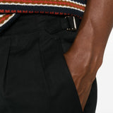 Shorts a pieghe con fibbia in nero Briglia 1949 - uomo 