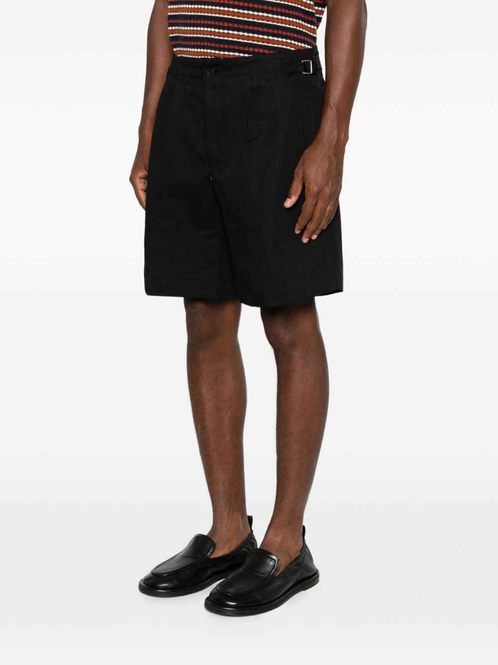 Shorts a pieghe con fibbia in nero Briglia 1949 - uomo 