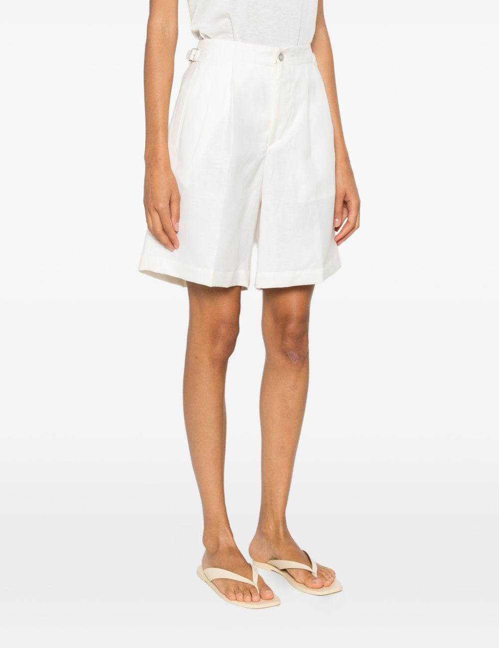 Shorts a pieghe con fibbia in bianco Briglia 1949 - uomo 