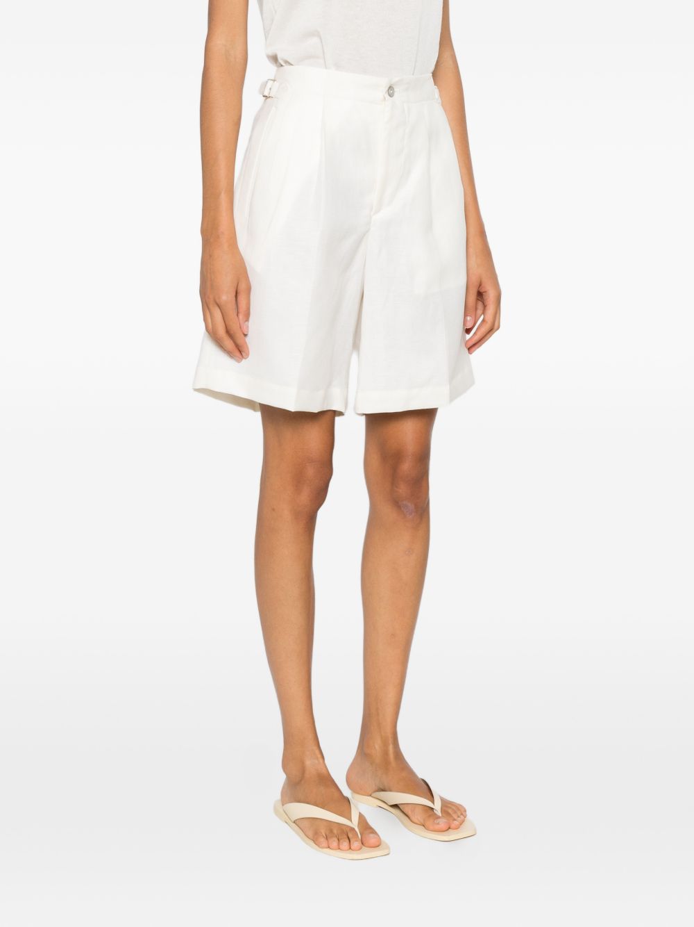 Shorts a pieghe con fibbia in bianco Briglia 1949 - uomo 