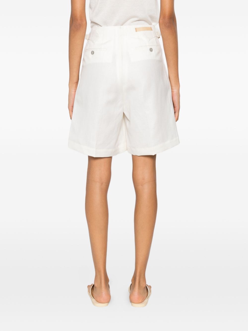 Shorts a pieghe con fibbia in bianco Briglia 1949 - uomo 
