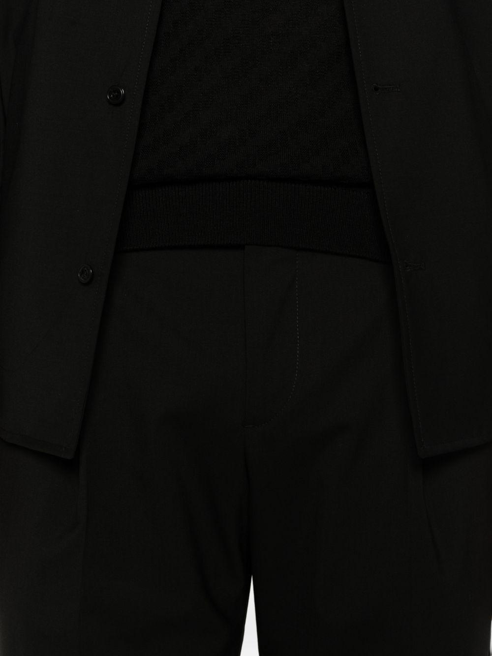 Pantaloni tiberio con pieghe in nero Briglia 1949 - uomo 