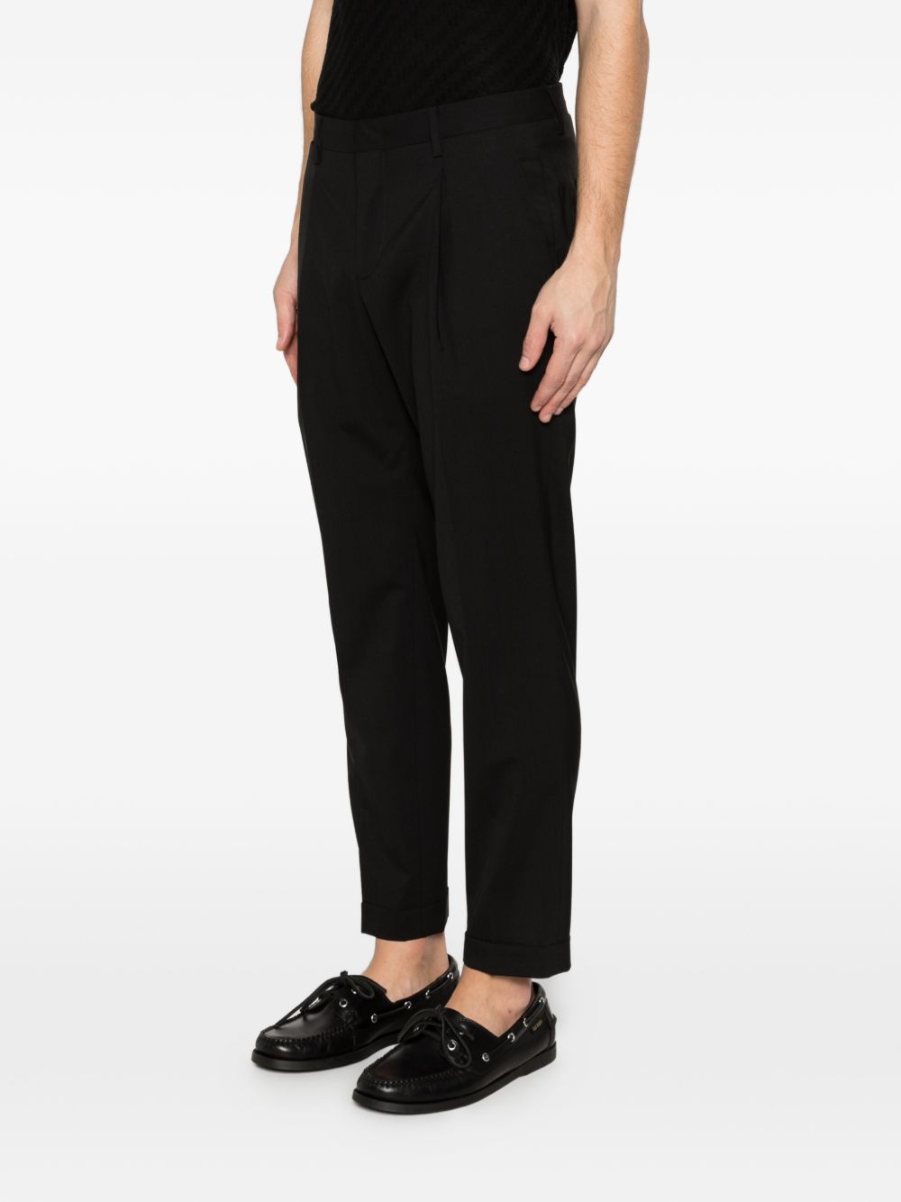 Pantaloni tiberio con pieghe in nero Briglia 1949 - uomo 