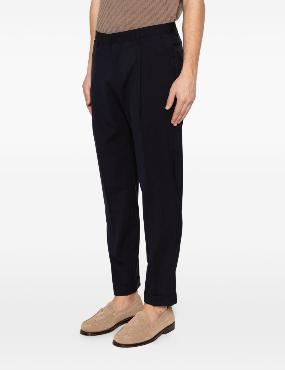 Pantaloni tiberio con pieghe in blu Briglia 1949 - uomo 