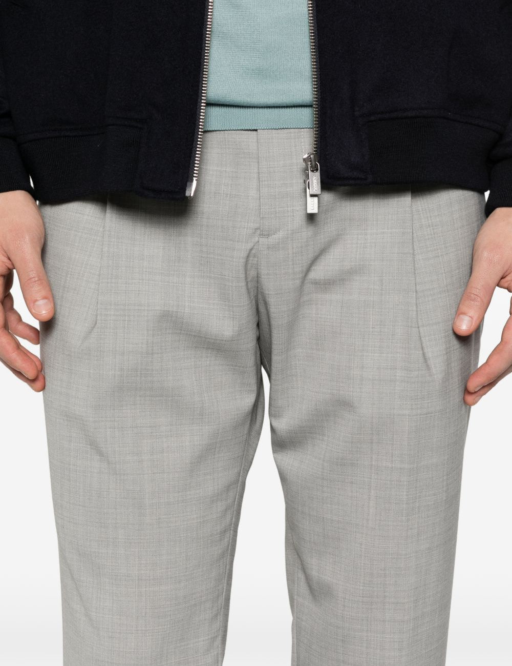 Pantaloni tiberio con pieghe in grigio Briglia 1949 - uomo 