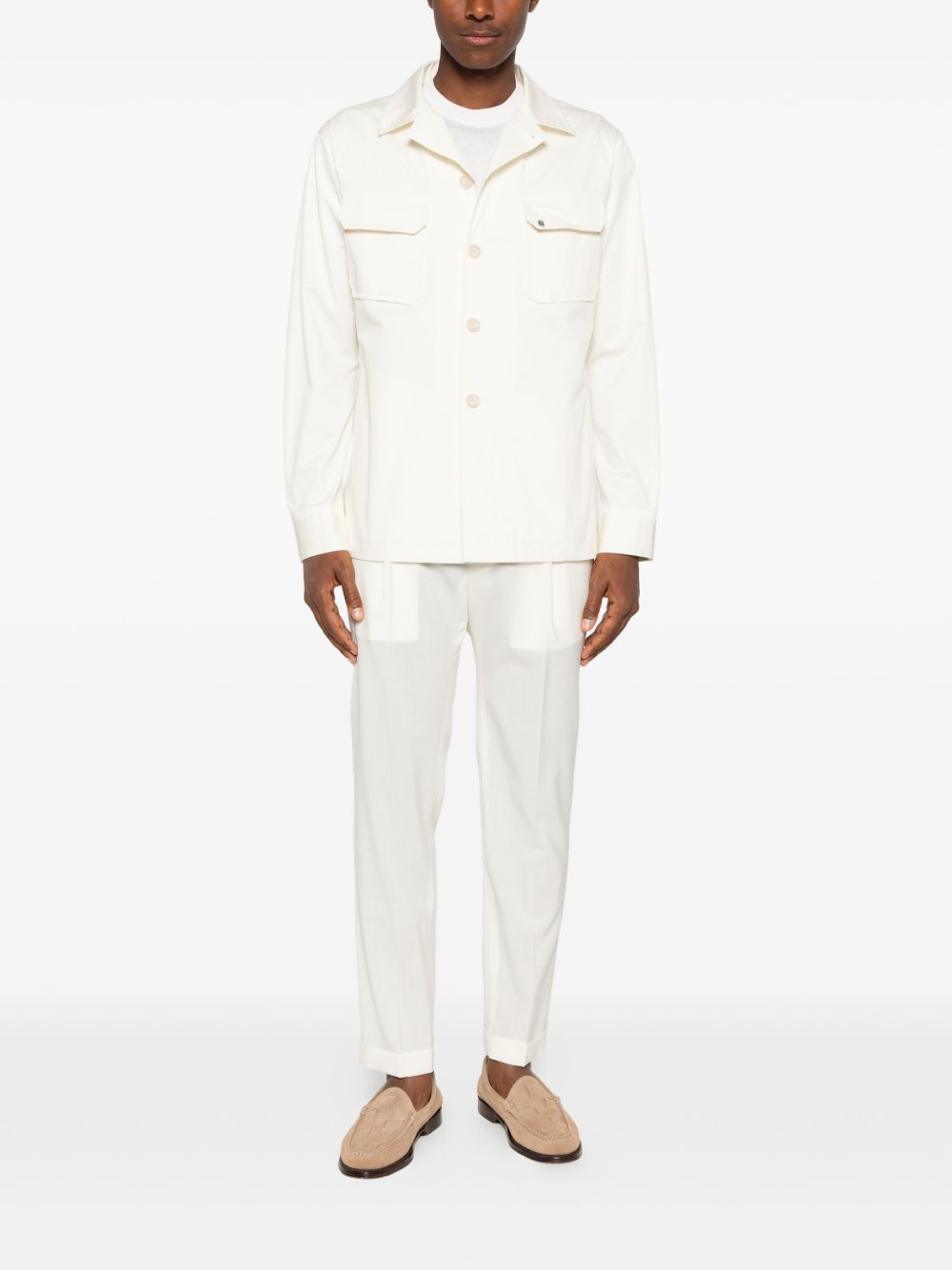 Pantaloni Tibero con pieghe pressate in bianco Briglia 1949 - uomo 