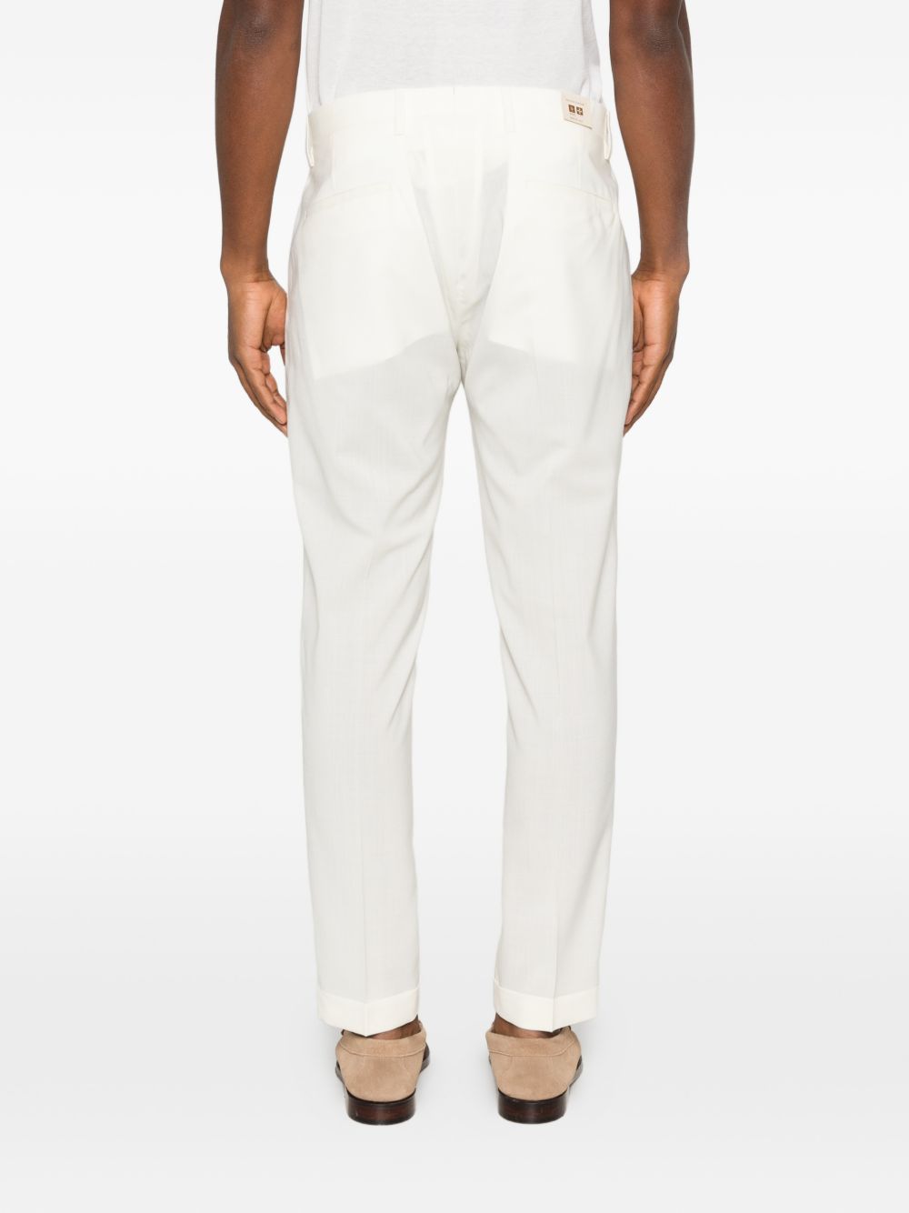 Pantaloni Tibero con pieghe pressate in bianco Briglia 1949 - uomo 