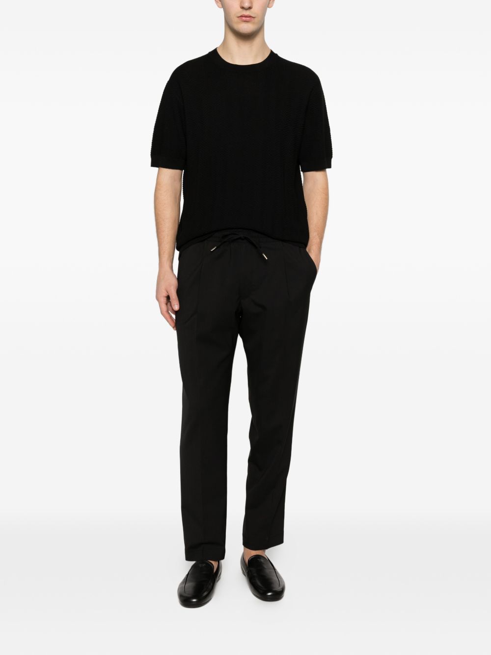 Pantaloni wimbledon con coulisse in nero Briglia 1949 - uomo 