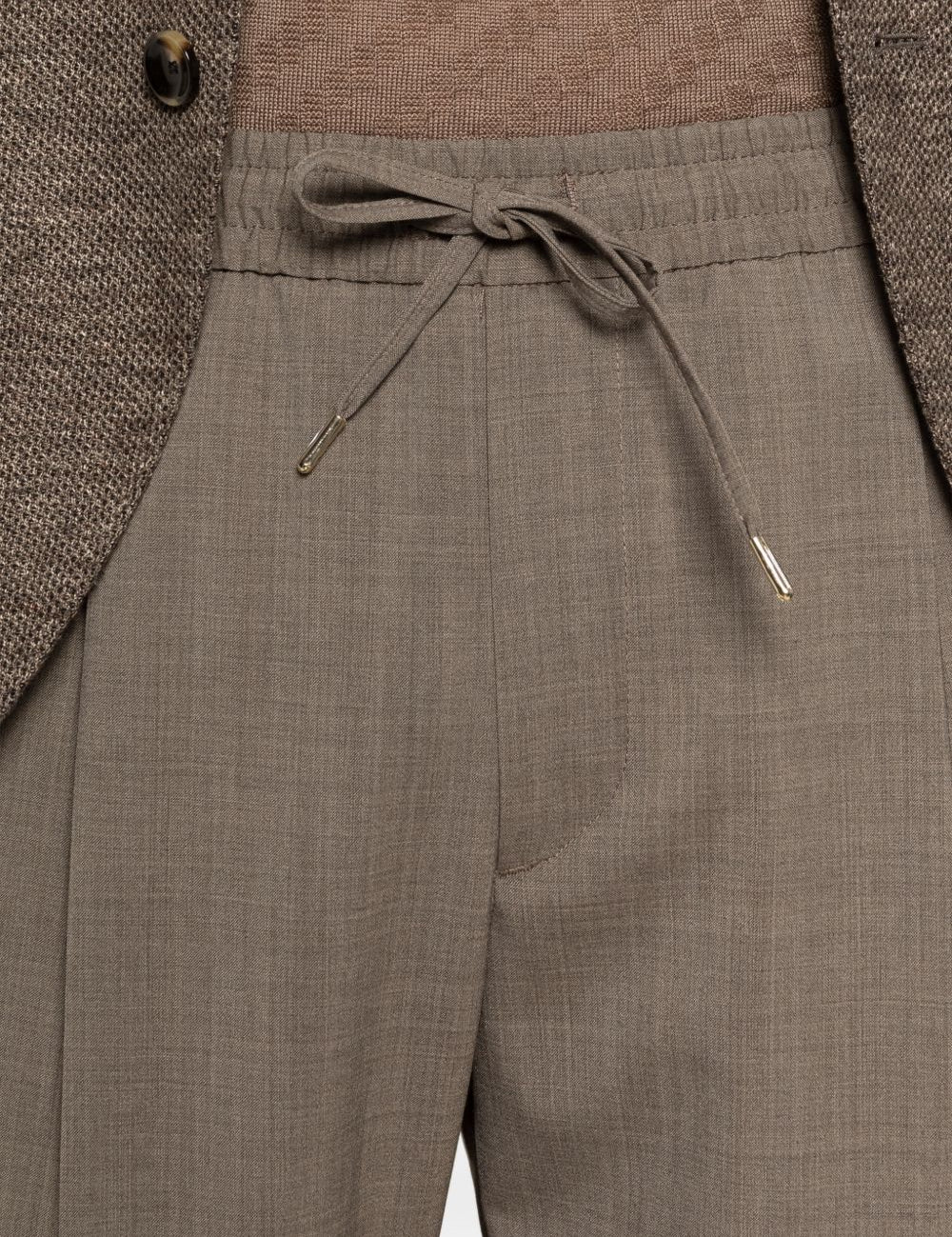 Pantaloni con coulisse e pieghe in marrone Briglia 1949 - uomo 