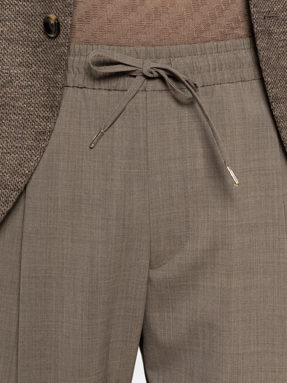 Pantaloni con coulisse e pieghe in marrone Briglia 1949 - uomo 