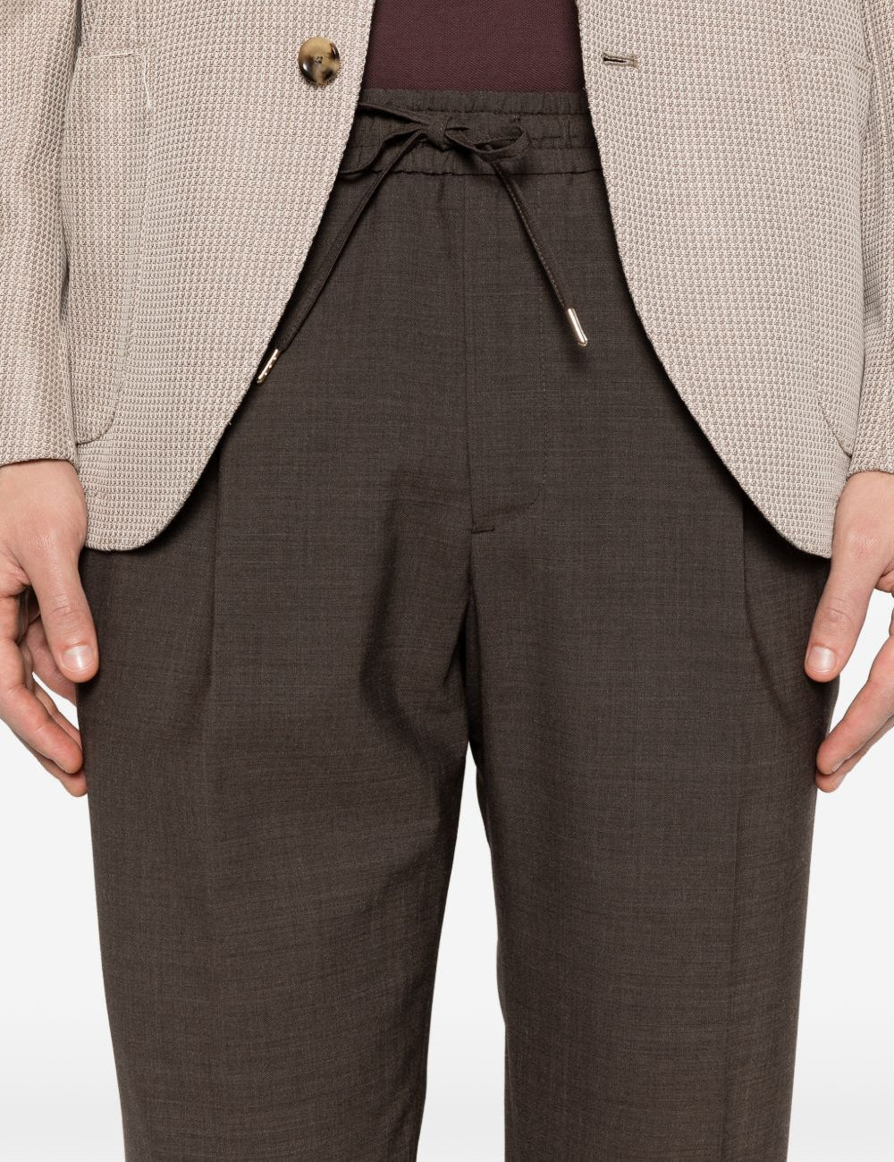 Pantaloni con coulisse e pieghe in marrone Briglia 1949 - uomo 
