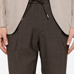 Pantaloni con coulisse e pieghe in marrone Briglia 1949 - uomo 