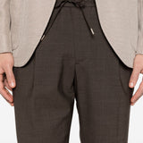 Pantaloni con coulisse e pieghe in marrone Briglia 1949 - uomo 