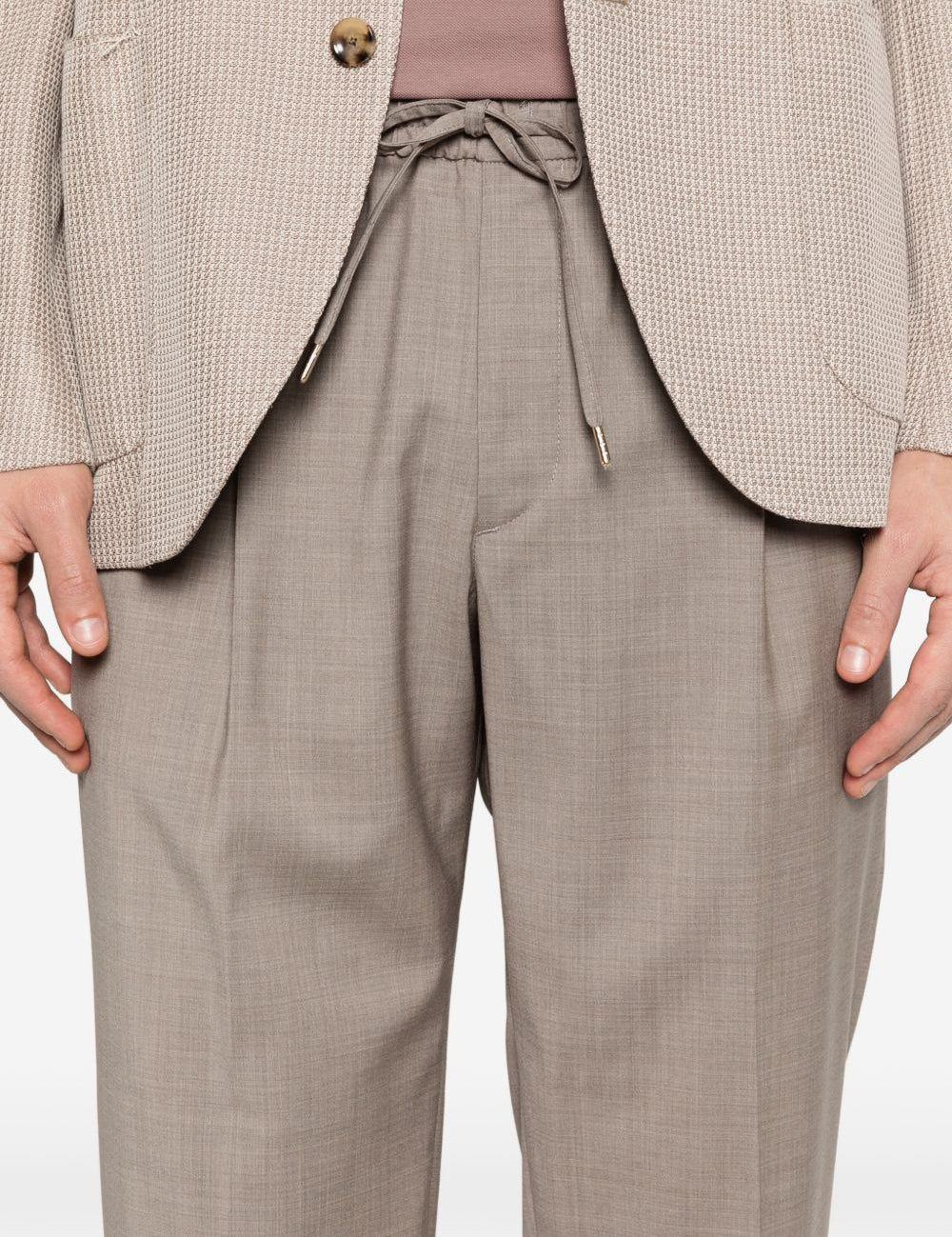 Pantaloni con coulisse e pieghe in beige Briglia 1949 - uomo 