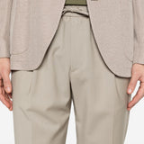 Pantaloni con coulisse e pieghe in beige Briglia 1949 - uomo 