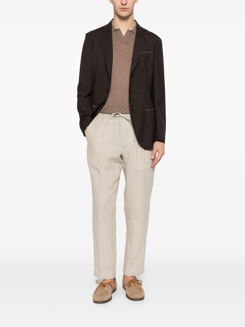 Pantaloni con coulisse e pieghe in beige Briglia 1949 - uomo 