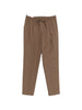 Men's Briglia 1949 pleated trousers with drawstring waist in beige