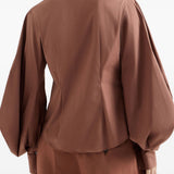 Camicia con maniche a sbuffo in rosa Brunello Cucinelli - donna 