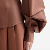 Camicia con maniche a sbuffo in rosa Brunello Cucinelli - donna 