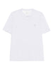 T-shirt con logo a girocollo in bianco Brunello cucinelli - uomo