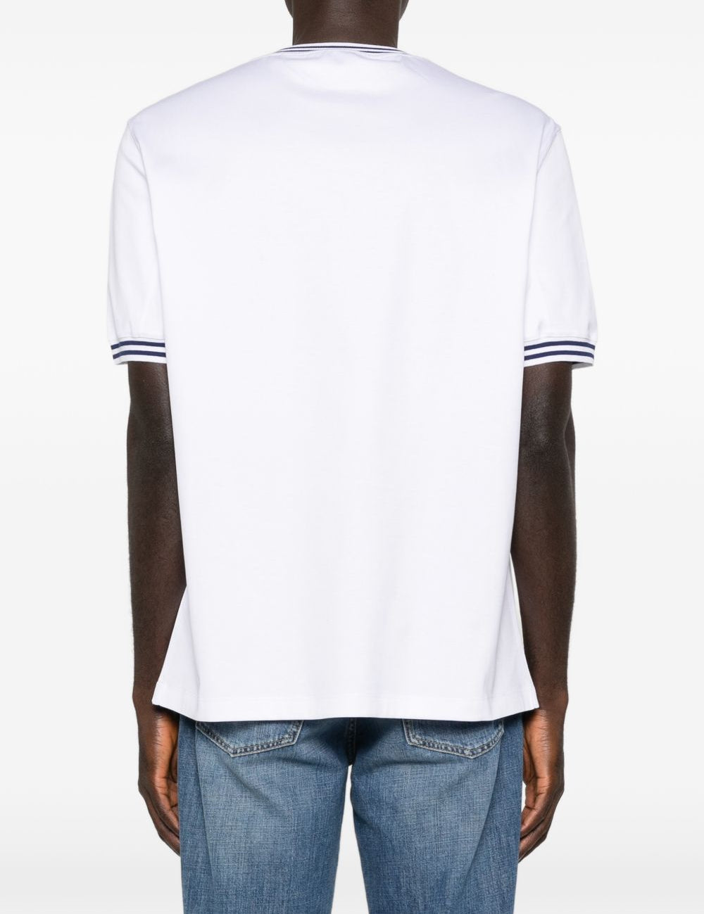 T-shirt a girocollo in bianco Brunello cucinelli - uomo 