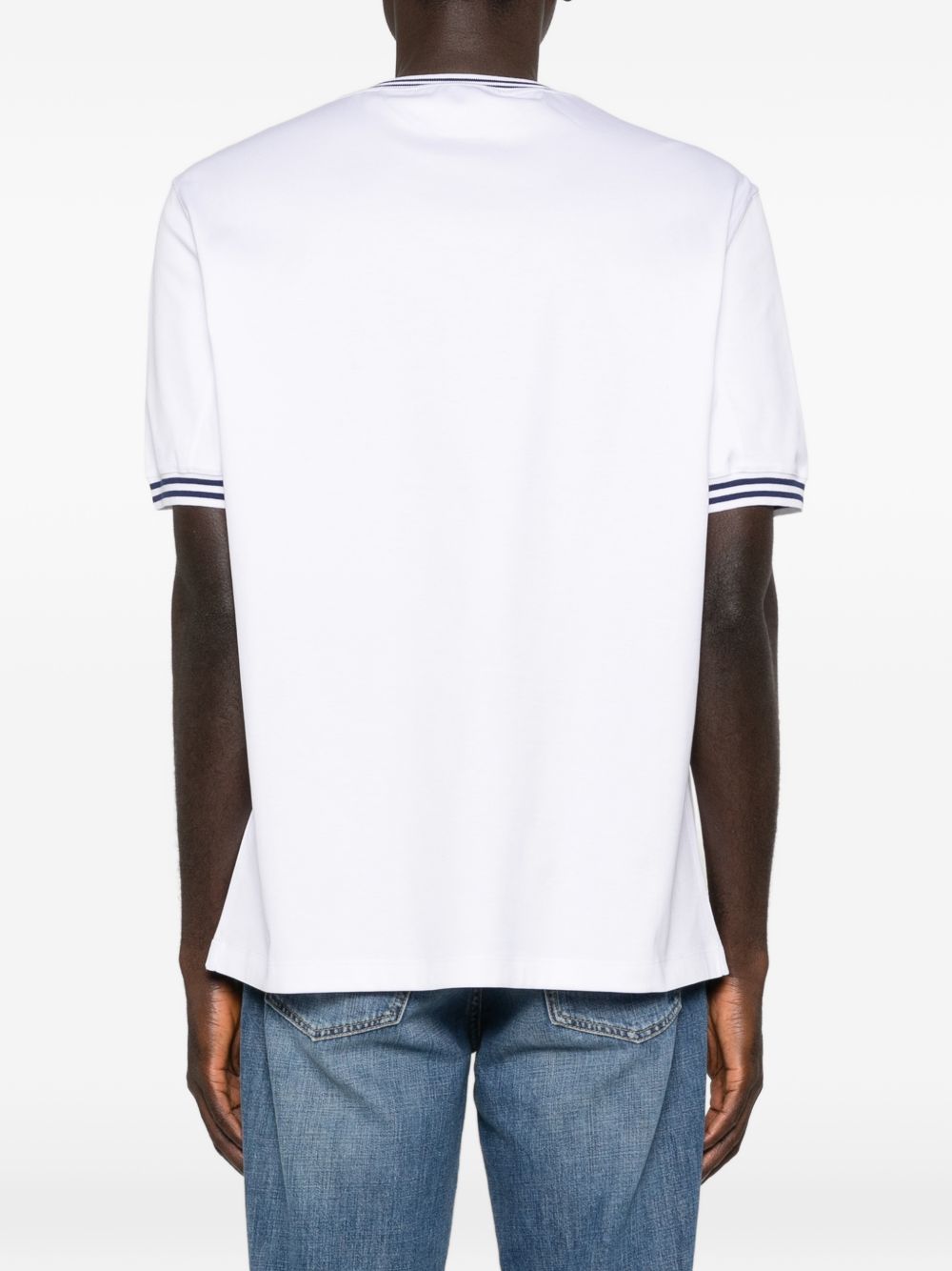T-shirt a girocollo in bianco Brunello cucinelli - uomo 