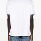 T-shirt a girocollo in bianco Brunello cucinelli - uomo 