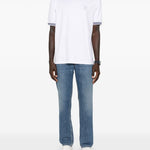 T-shirt a girocollo in bianco Brunello cucinelli - uomo 