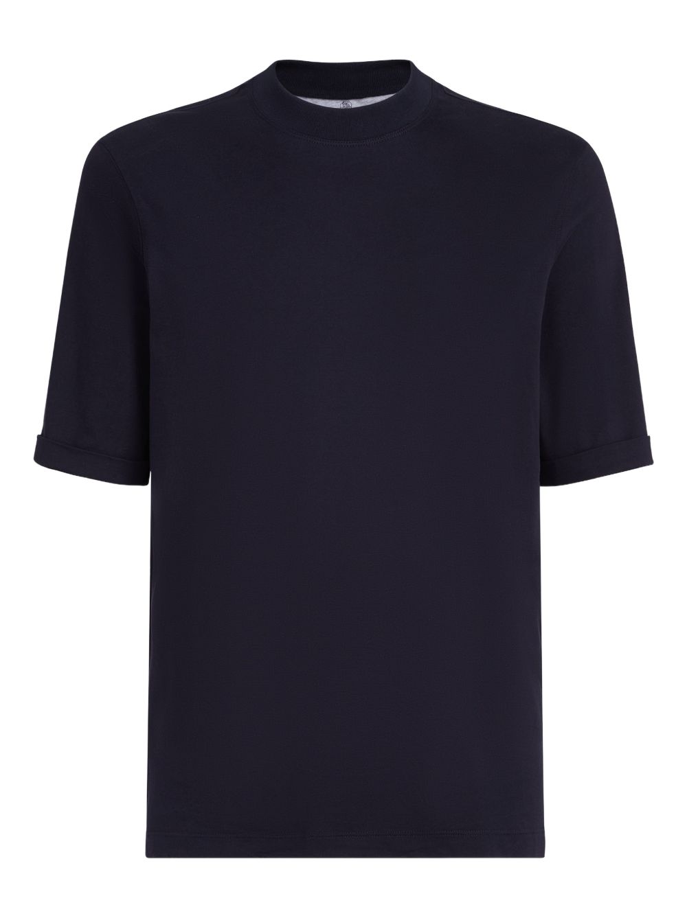 T-shirt con collo rialzato in blu Brunello cucinelli - uomo 