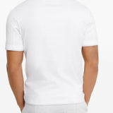 T-shirt a maniche corte in bianco Brunello cucinelli - uomo 