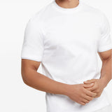 T-shirt a maniche corte in bianco Brunello cucinelli - uomo 
