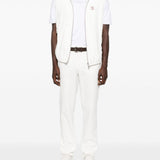 T-shirt con logo a girocollo in bianco Brunello cucinelli - uomo 