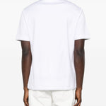 T-shirt con logo a girocollo in bianco Brunello cucinelli - uomo 
