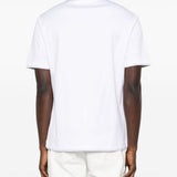 T-shirt con logo a girocollo in bianco Brunello cucinelli - uomo 