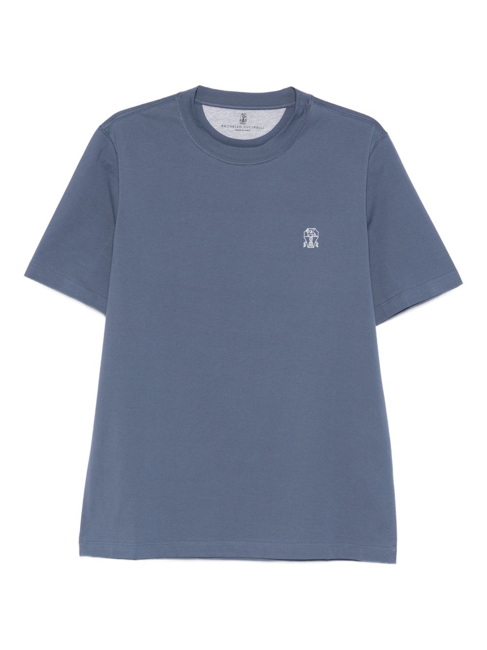 T-shirt a girocollo in blu Brunello cucinelli - uomo 