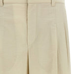 Pantaloni plissé in beige Brunello cucinelli - donna 