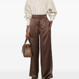 Camicia con ricamo paillettes in rosa brunello cucinelli - donna 