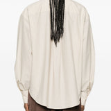 Camicia con ricamo paillettes in rosa brunello cucinelli - donna 