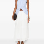 Gonna maxi svasata  in bianco Brunello cucinelli - donna 
