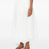 Gonna maxi svasata  in bianco Brunello cucinelli - donna 