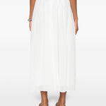 Gonna maxi svasata  in bianco Brunello cucinelli - donna 