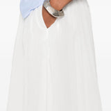 Gonna maxi svasata  in bianco Brunello cucinelli - donna 