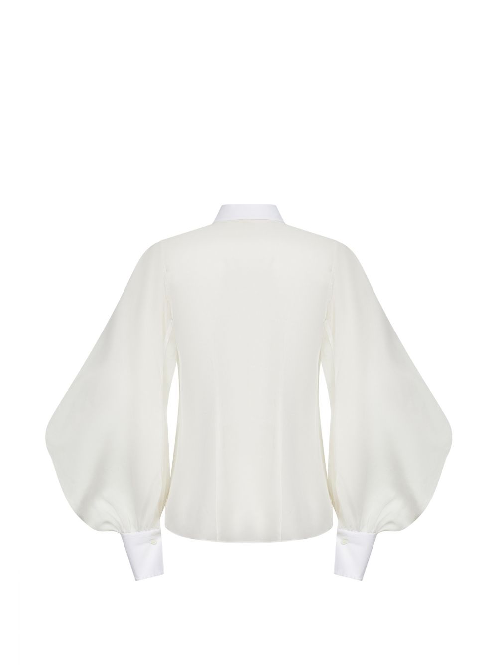 Camicia con maniche bishop in bianco Brunello Cucinelli - donna 