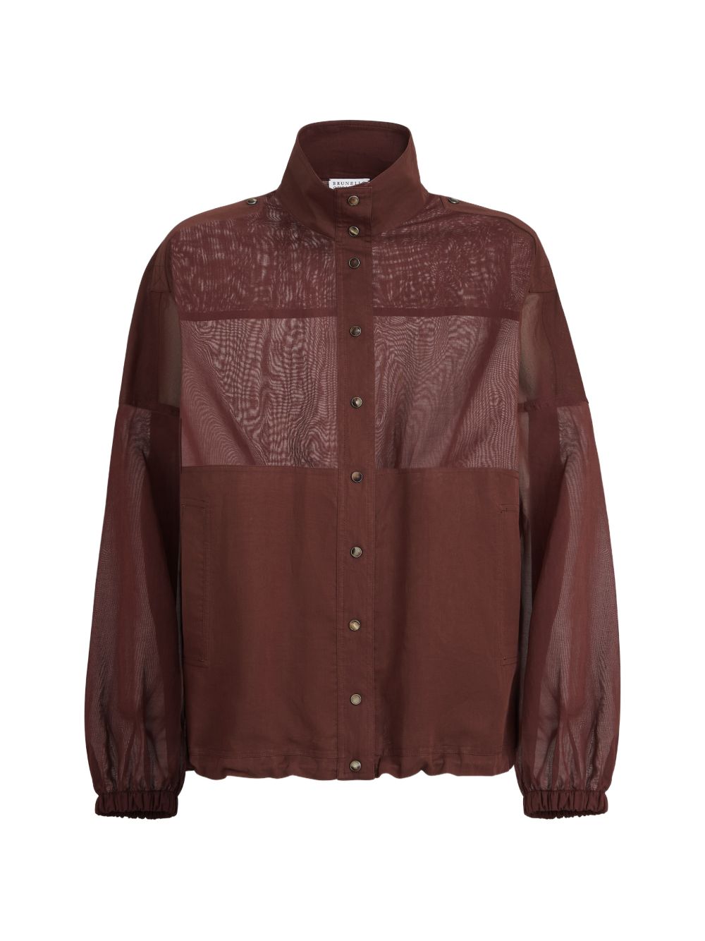 Camicia leggera con bottoni in bordeaux brunello cucinelli - donna 
