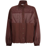 Camicia leggera con bottoni in bordeaux brunello cucinelli - donna 